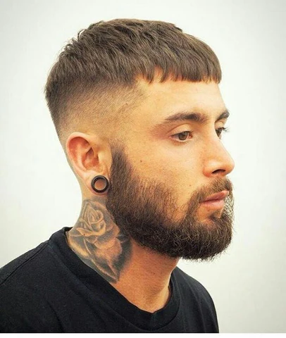 Buzz Cut with Mid Taper Fade
