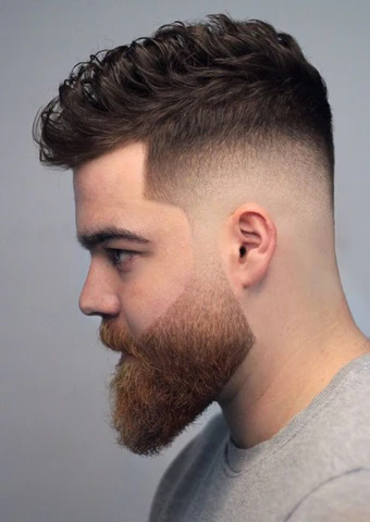 Mid Taper Fade Edge Up