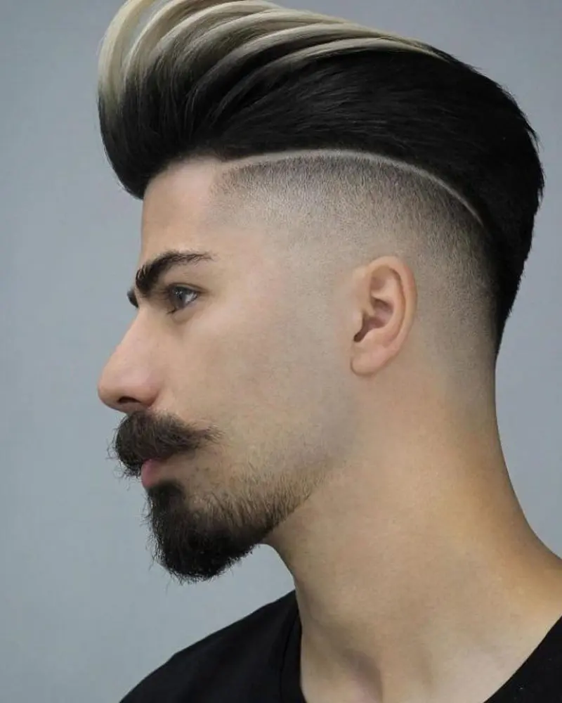 High Fade with Pompadour