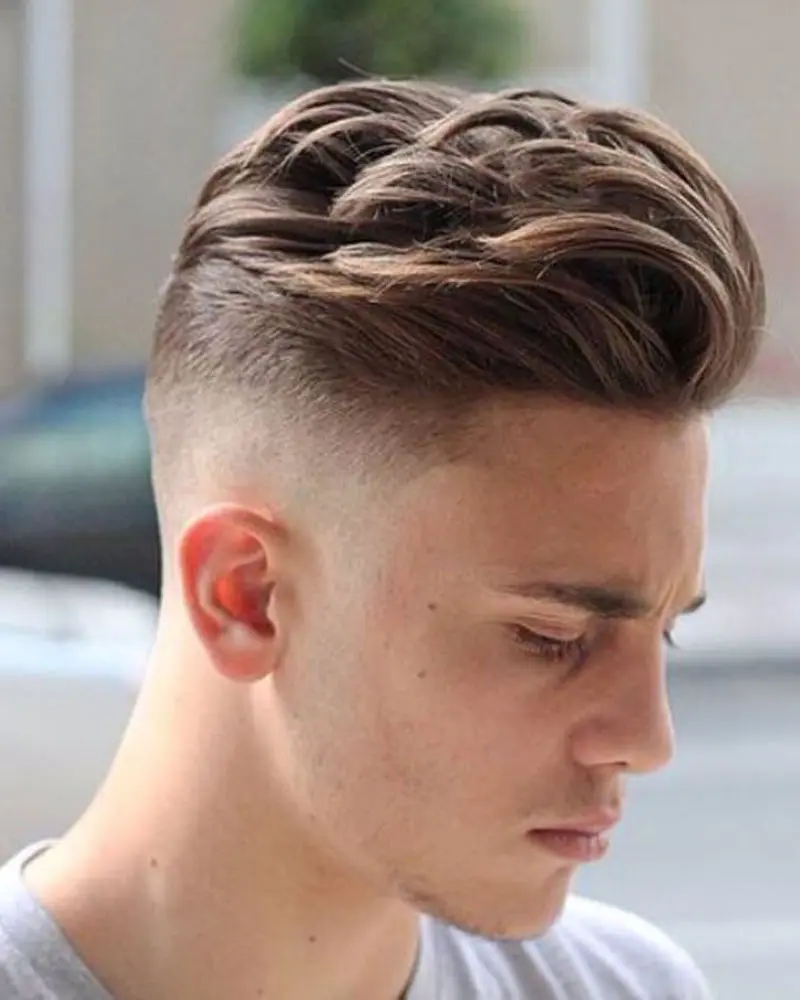 Low Drop Fade with Pompadou