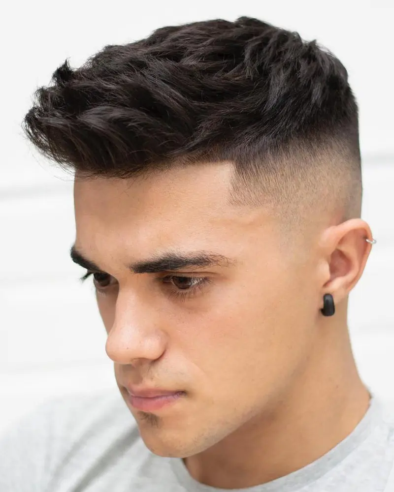 Low Taper Fade with Textured Top