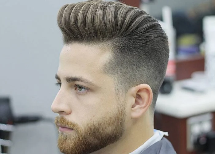 Taper Fade + Pompadour