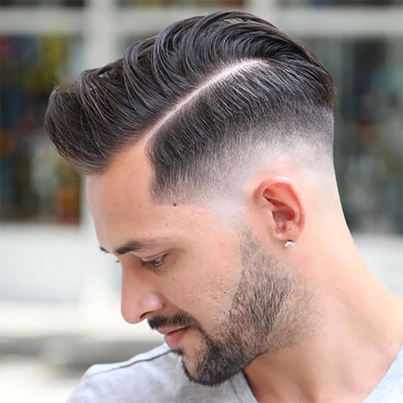 Taper Fade + Side Part