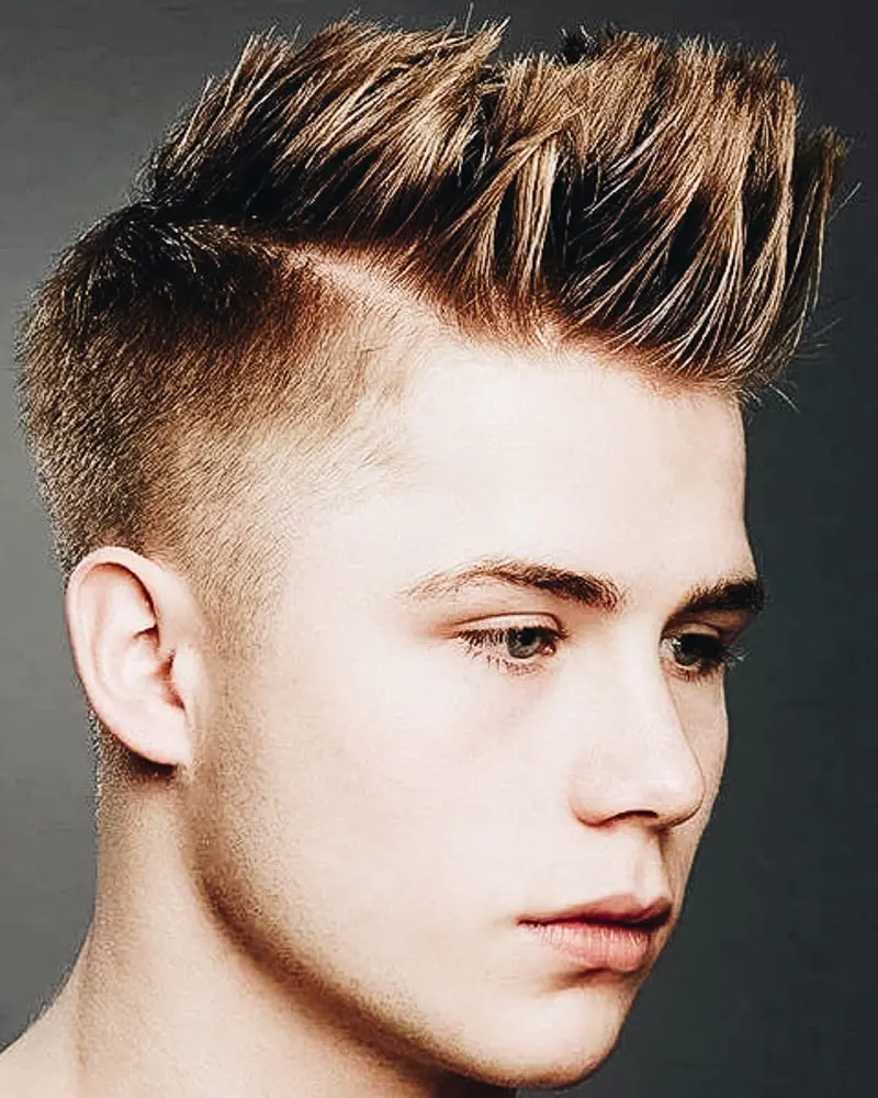 Spiky With Side Part