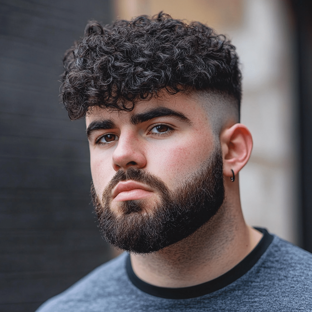 Mid Taper Fade for Fluffy Hair