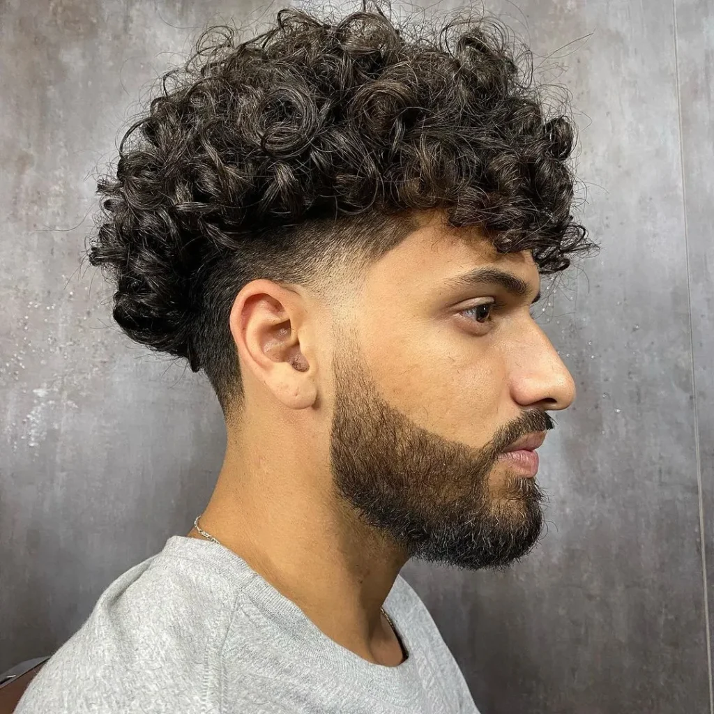 Mid Taper Fade for Wavy Hair