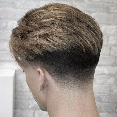 Low Taper Fade with Textured Comb Back