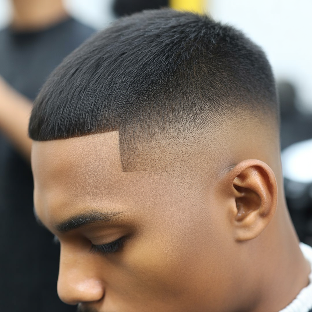 High Taper Fade for Straight Hair