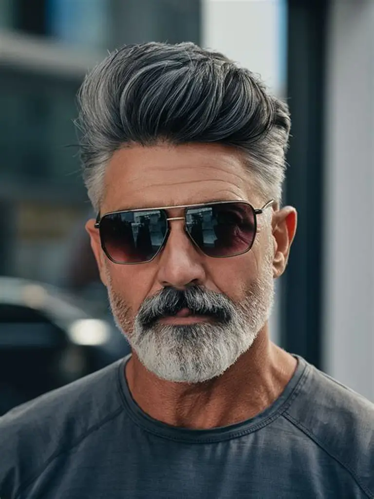 High Taper Fade for Older Men