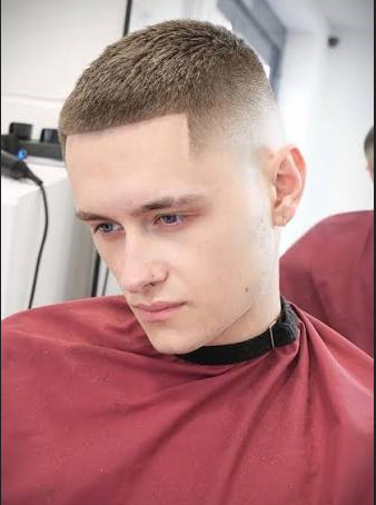 Buzz Cut with High Fade